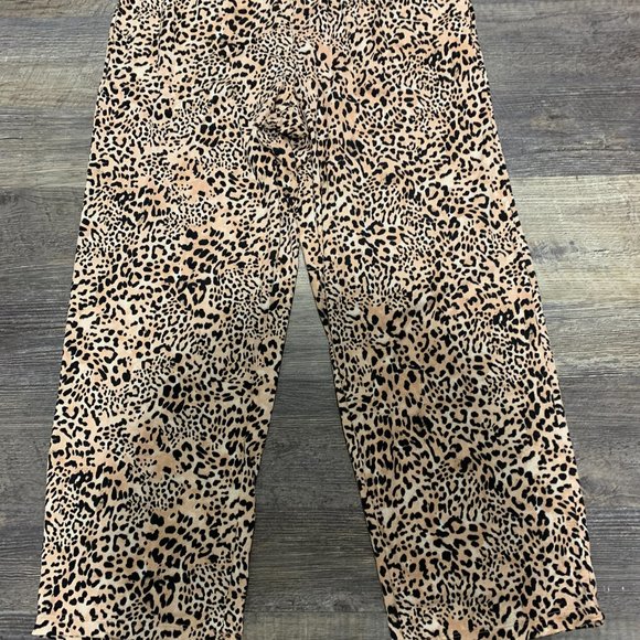 NWT SET Petite M Simply Vera Wang 3 piece pajama - Medium Animal Print PM - Picture 4 of 5